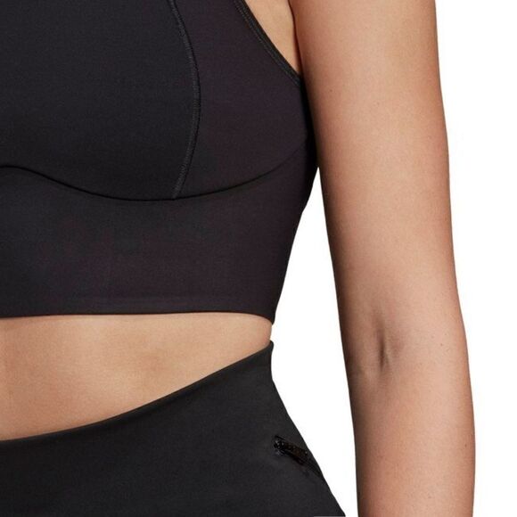 Adidas X Stella McCartney Designer Sports Bra Light Support Black White Mesh New - Picture 9 of 12